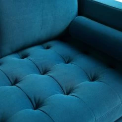 Henrietta 2-Seater Sofa, Teal Velvet -The Furniture Shop BOSF 9680 TEAL VEL detail5