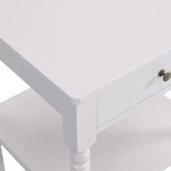 Aldwinke Beige Bobbin 1 Drawer Side Table -The Furniture Shop BSD 097 BEIGE detail2