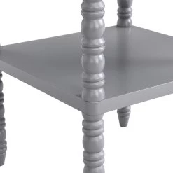 Aldwinke Dark Grey Bobbin 1 Drawer Side Table -The Furniture Shop BSD 097 DARKGREY detail3