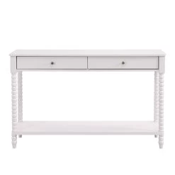 Aldwinke Beige Bobbin 2 Drawer Large Console Table 14 Aldwinke Beige Bobbin 2 Drawer Large Console Table -The Furniture Shop BSD 098 BEIGE WB1