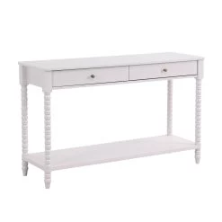 Aldwinke Beige Bobbin 2 Drawer Large Console Table 16 Aldwinke Beige Bobbin 2 Drawer Large Console Table -The Furniture Shop BSD 098 BEIGE WB2