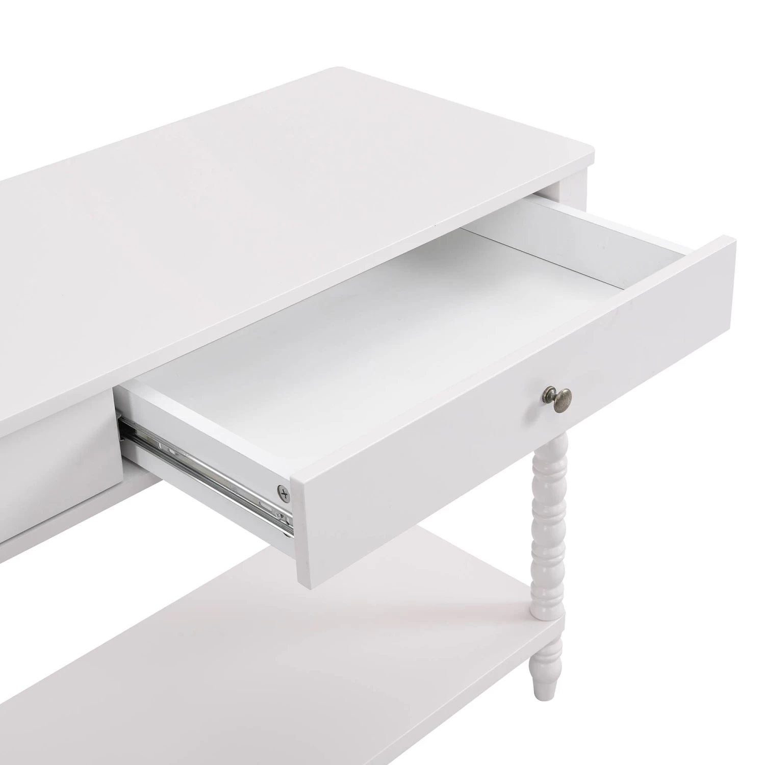 Aldwinke Beige Bobbin 2 Drawer Large Console Table 10 Aldwinke Beige Bobbin 2 Drawer Large Console Table - Image 8