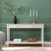 Aldwinke Beige Bobbin 2 Drawer Large Console Table -The Furniture Shop BSD 098 BEIGE main