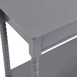 Aldwinke Dark Grey Bobbin 2 Drawer Large Console Table -The Furniture Shop BSD 098 DARKGREY detail2