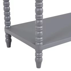 Aldwinke Dark Grey Bobbin 2 Drawer Large Console Table -The Furniture Shop BSD 098 DARKGREY detail3