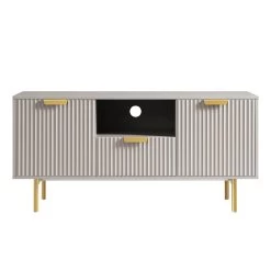 Richmond Ridged 120cm Wide TV Media Unit, Matte Taupe 17 Richmond Ridged 120cm Wide TV Media Unit, Matte Taupe -The Furniture Shop BSD 106 TAUPE WB1