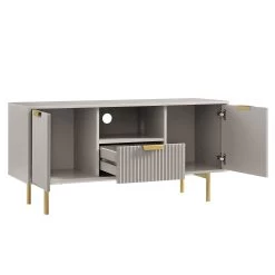 Richmond Ridged 120cm Wide TV Media Unit, Matte Taupe 20 Richmond Ridged 120cm Wide TV Media Unit, Matte Taupe -The Furniture Shop BSD 106 TAUPE WB3