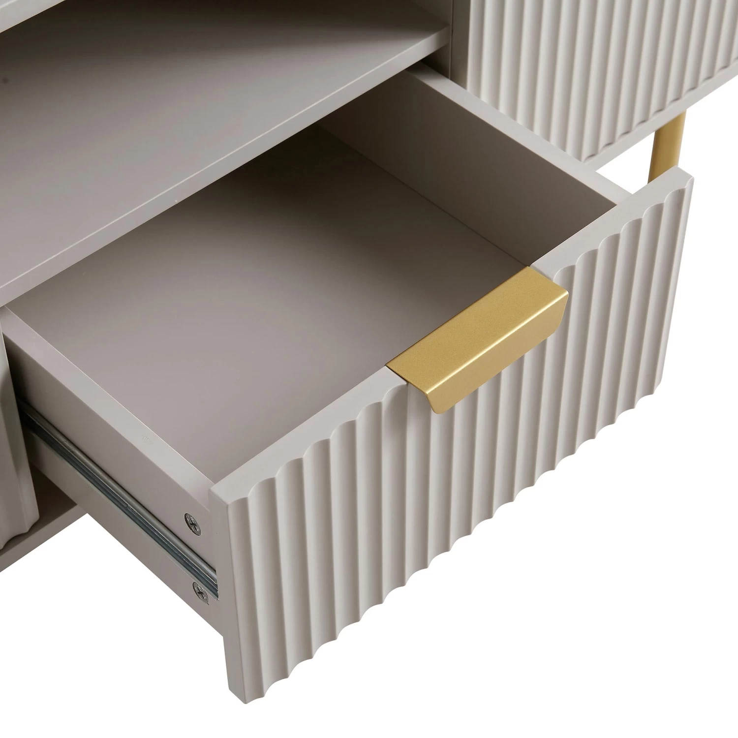 Richmond Ridged 120cm Wide TV Media Unit, Matte Taupe 12 Richmond Ridged 120cm Wide TV Media Unit, Matte Taupe - Image 11