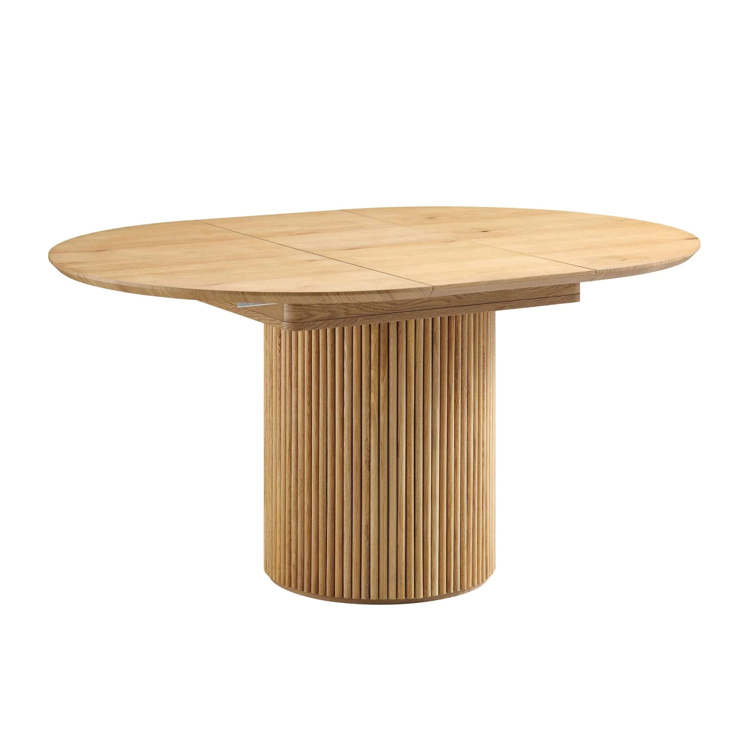 Maru Round 4-6 Seater Extending Oak Pedestal Dining Table, Oak 13 Maru Round 4-6 Seater Extending Oak Pedestal Dining Table, Oak - Image 11