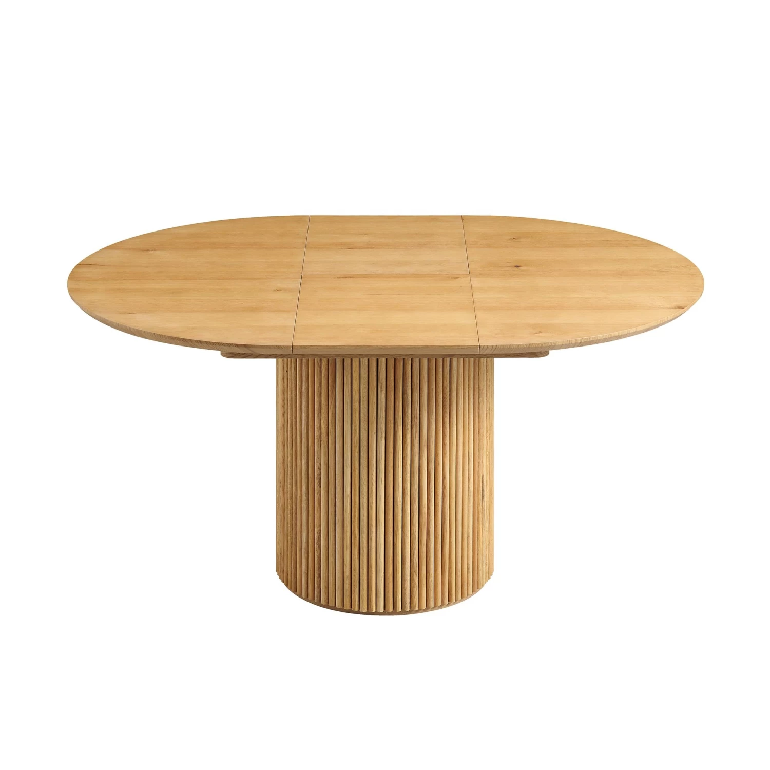 Maru Round 4-6 Seater Extending Oak Pedestal Dining Table, Oak 12 Maru Round 4-6 Seater Extending Oak Pedestal Dining Table, Oak - Image 10