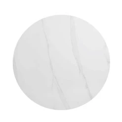 Maru Ceramic Top Silver Oak Pedestal Round Dining Table -The Furniture Shop BSD 137 SILK WB3