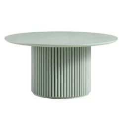 Maru Round Oak Pedestal Coffee Table, Sage Green 12 Maru Round Oak Pedestal Coffee Table, Sage Green -The Furniture Shop BSD 138 SAGE WB1