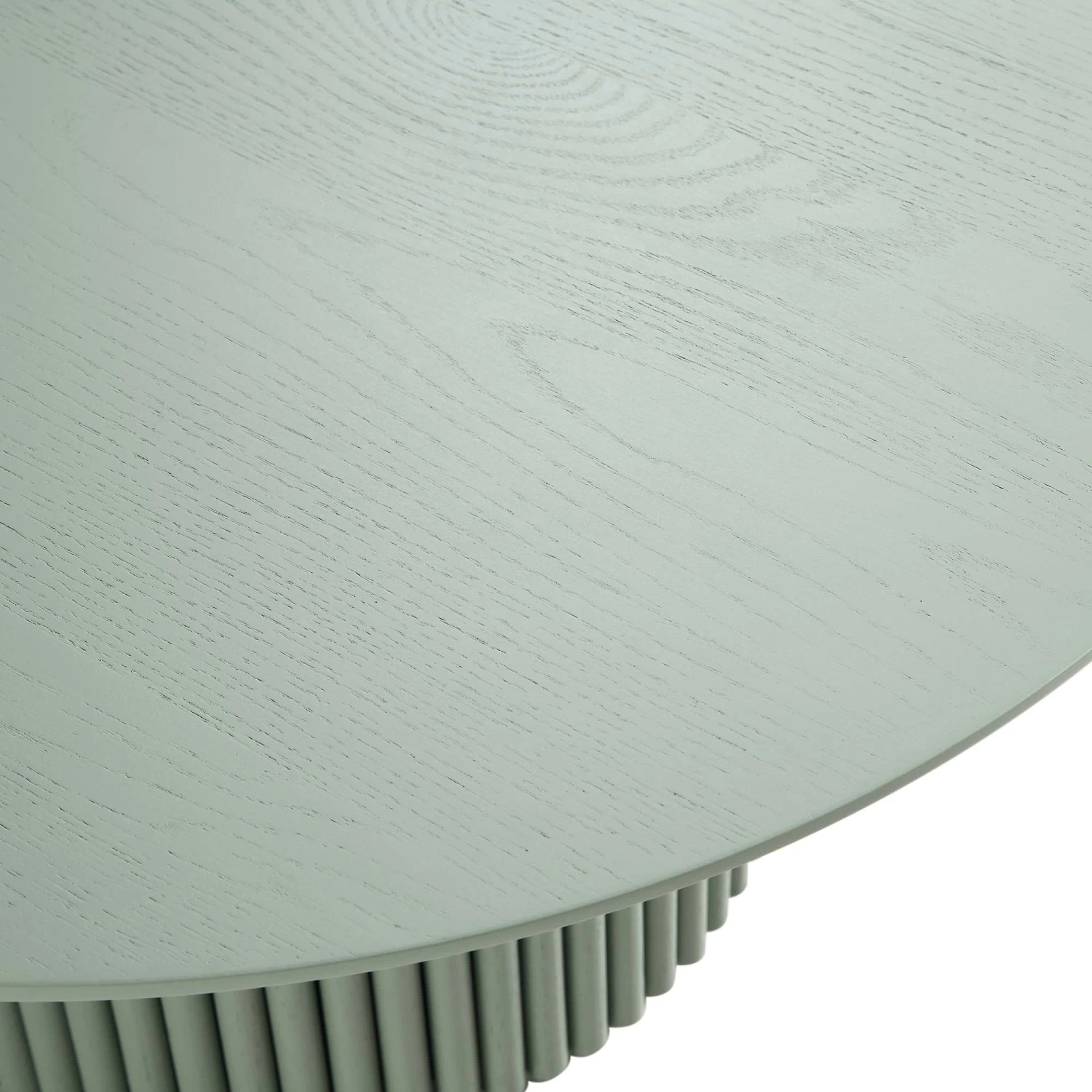 Maru Round Oak Pedestal Coffee Table, Sage Green 6 Maru Round Oak Pedestal Coffee Table, Sage Green - Image 5
