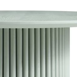 Maru Round Oak Pedestal Coffee Table, Sage Green 16 Maru Round Oak Pedestal Coffee Table, Sage Green -The Furniture Shop BSD 138 SAGE detail2