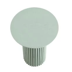 Maru Oak Round Side Table, Sage Green -The Furniture Shop BSD 139 SAGE WB2