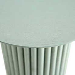 Maru Oak Round Side Table, Sage Green -The Furniture Shop BSD 139 SAGE detail1