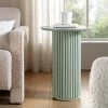Maru Oak Round Side Table, Sage Green -The Furniture Shop BSD 139 SAGE main