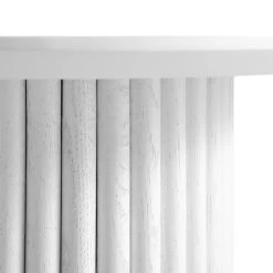 Maru Oak Round Side Table, Washed White -The Furniture Shop BSD 139 WHITE detail3