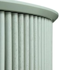 Maru Oak Round Coffee Table With Storage, Sage Green -The Furniture Shop BSD 140 SAGE detail3