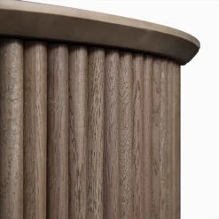 Maru Oak Round Coffee Table With Storage, Silver Oak -The Furniture Shop BSD 140 SILK detail3