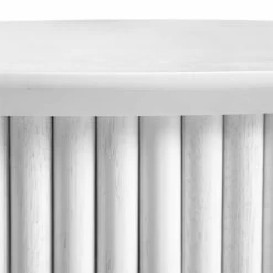 Maru Oak Round Coffee Table With Storage, Washed White -The Furniture Shop BSD 140 WHITE detail4