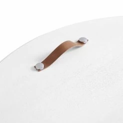 Maru Oak Round Coffee Table With Storage, Washed White -The Furniture Shop BSD 140 WHITE detail5