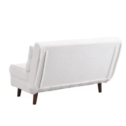 Algo Sofabed With Cushions In Beige Teddy Fabric 2 Seater -The Furniture Shop D021B BEIGE TEDDY WB8