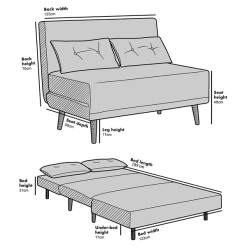 Algo Sofabed With Cushions In Charcoal Teddy Fabric 2 Seater -The Furniture Shop D021B size 1st 600x 0d03ce85 2831 4420 9893 26eca77eb115