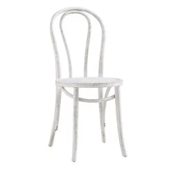 Camille Elm Wood And Rattan Bentwood Dining Chair, Distressed White 17 Camille Elm Wood And Rattan Bentwood Dining Chair, Distressed White -The Furniture Shop DCH 002 WASHWHITE WB3
