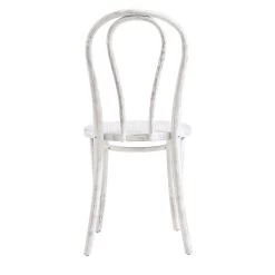 Camille Elm Wood And Rattan Bentwood Dining Chair, Distressed White 20 Camille Elm Wood And Rattan Bentwood Dining Chair, Distressed White -The Furniture Shop DCH 002 WASHWHITE WB6