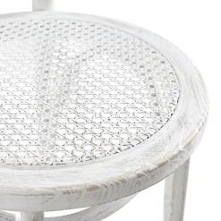 Camille Elm Wood And Rattan Bentwood Dining Chair, Distressed White 23 Camille Elm Wood And Rattan Bentwood Dining Chair, Distressed White -The Furniture Shop DCH 002 WASHWHITE detail3