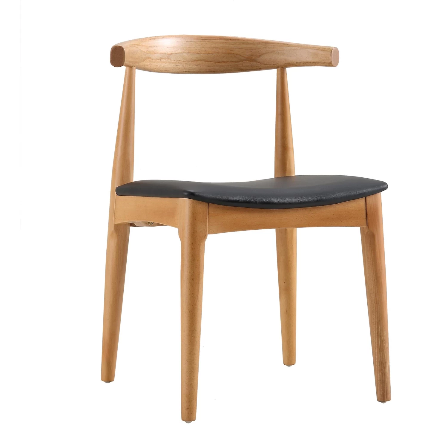 Arley Set Of 2 Beech Wood Dining Chairs, Natural And Black 7 Arley Set Of 2 Beech Wood Dining Chairs, Natural And Black - Image 6