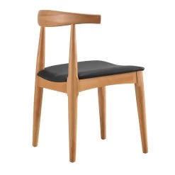 Arley Set Of 2 Beech Wood Dining Chairs, Natural And Black 20 Arley Set Of 2 Beech Wood Dining Chairs, Natural And Black -The Furniture Shop DCH 007 NAT BLACKPU 2P WB5