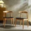 Arley Set Of 2 Beech Wood Dining Chairs, Natural And Black -The Furniture Shop DCH 007 NAT BLACKPU 2P main