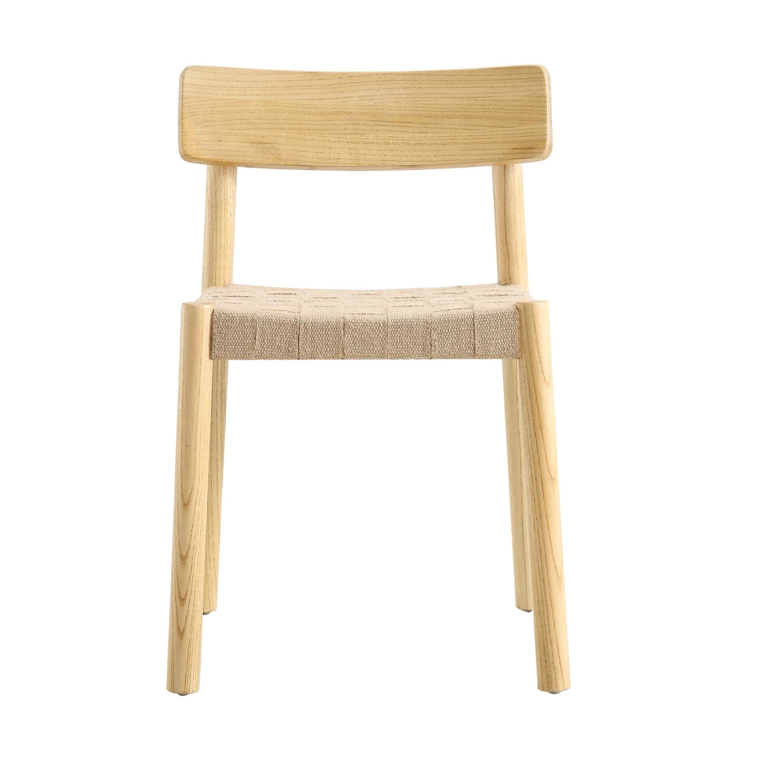 Ditton Set Of 2 Elm Wood And Jute Dining Chairs, Natural 5 Ditton Set Of 2 Elm Wood And Jute Dining Chairs, Natural - Image 3