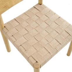 Ditton Set Of 2 Elm Wood And Jute Dining Chairs, Natural 22 Ditton Set Of 2 Elm Wood And Jute Dining Chairs, Natural -The Furniture Shop DCH 086 NAT 2P detail2