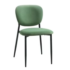 Kelmarsh Set Of 2 Grass Green Velvet Upholstered Dining Chairs -The Furniture Shop DCH 2128 GRASS VEL 2P WB2