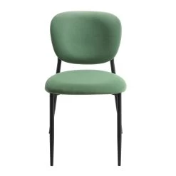 Kelmarsh Set Of 2 Grass Green Velvet Upholstered Dining Chairs -The Furniture Shop DCH 2128 GRASS VEL 2P WB4