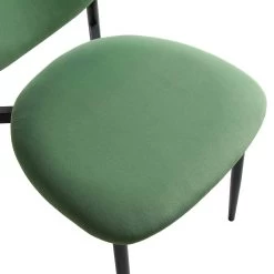 Kelmarsh Set Of 2 Grass Green Velvet Upholstered Dining Chairs -The Furniture Shop DCH 2128 GRASS VEL 2P detail2