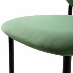 Kelmarsh Set Of 2 Grass Green Velvet Upholstered Dining Chairs -The Furniture Shop DCH 2128 GRASS VEL 2P detail3