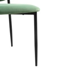Kelmarsh Set Of 2 Grass Green Velvet Upholstered Dining Chairs -The Furniture Shop DCH 2128 GRASS VEL 2P detail4