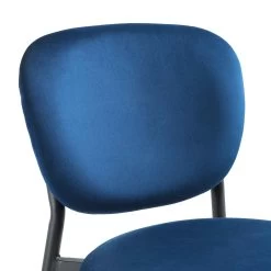 Kelmarsh Set Of 2 Navy Blue Velvet Upholstered Dining Chairs -The Furniture Shop DCH 2128 NAVY VEL 2P detail1