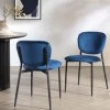 Kelmarsh Set Of 2 Navy Blue Velvet Upholstered Dining Chairs 1 Kelmarsh Set Of 2 Navy Blue Velvet Upholstered Dining Chairs -The Furniture Shop DCH 2128 NAVY VEL 2P main