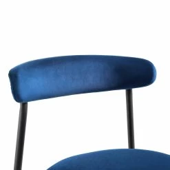 Donna Set Of 2 Navy Blue Velvet Dining Chairs -The Furniture Shop DCH 2149 NAVY VEL 2P detail1