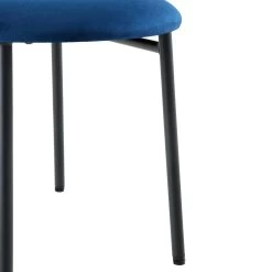 Donna Set Of 2 Navy Blue Velvet Dining Chairs -The Furniture Shop DCH 2149 NAVY VEL 2P detail4