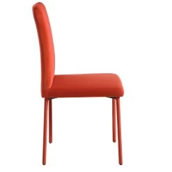 Fernie Set Of 2 Ochre Burnt Orange Velvet Dining Chairs With Upholstered Legs -The Furniture Shop DCH 2151 OCHRE VEL 2P WB4