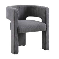 Greenwich Grey Corduroy Dining Chair -The Furniture Shop DCH 2159 GREY CORD WB2