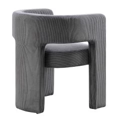 Greenwich Grey Corduroy Dining Chair -The Furniture Shop DCH 2159 GREY CORD WB4