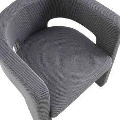 Greenwich Grey Corduroy Dining Chair -The Furniture Shop DCH 2159 GREY CORD detail1