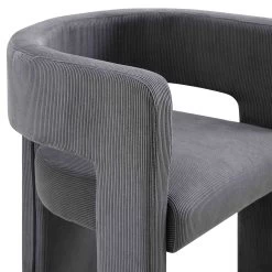 Greenwich Grey Corduroy Dining Chair -The Furniture Shop DCH 2159 GREY CORD detail2